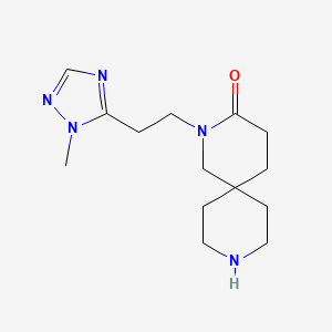 molecular formula C14H23N5O B5587307 2-[2-(1-methyl-1H-1,2,4-triazol-5-yl)ethyl]-2,9-diazaspiro[5.5]undecan-3-one hydrochloride 
