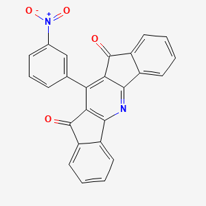 molecular formula C25H12N2O4 B5587312 6-(3-nitrophenyl)diindeno[1,2-b:2',1'-e]pyridine-5,7-dione 