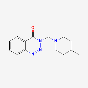 molecular formula C14H18N4O B5587325 3-[(4-methyl-1-piperidinyl)methyl]-1,2,3-benzotriazin-4(3H)-one 