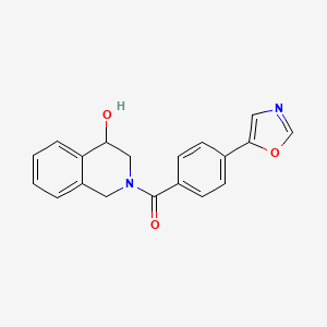 molecular formula C19H16N2O3 B5587345 2-[4-(1,3-oxazol-5-yl)benzoyl]-1,2,3,4-tetrahydroisoquinolin-4-ol 