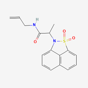 molecular formula C16H16N2O3S B5587352 N-allyl-2-(1,1-dioxido-2H-naphtho[1,8-cd]isothiazol-2-yl)propanamide 