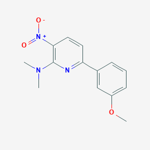 molecular formula C14H15N3O3 B5587390 6-(3-methoxyphenyl)-N,N-dimethyl-3-nitro-2-pyridinamine 