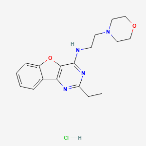 molecular formula C18H23ClN4O2 B5587400 2-ethyl-N-(2-morpholin-4-ylethyl)[1]benzofuro[3,2-d]pyrimidin-4-amine hydrochloride 