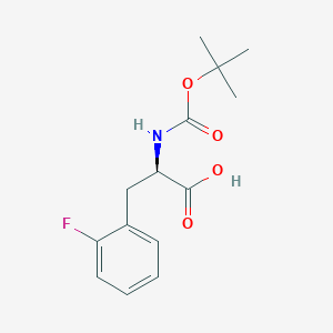 molecular formula C14H18FNO4 B558742 Boc-2-氟-D-苯丙氨酸 CAS No. 114873-10-8