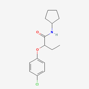 molecular formula C15H20ClNO2 B5587424 2-(4-chlorophenoxy)-N-cyclopentylbutanamide 