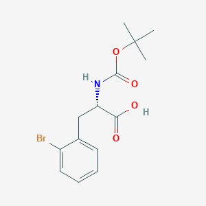 molecular formula C14H18BrNO4 B558747 (S)-N-Boc-2-Bromophenylalanine CAS No. 261165-02-0