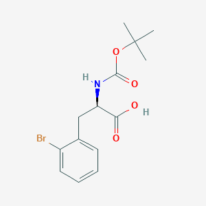 molecular formula C14H18BrNO4 B558748 Boc-2-溴-D-苯丙氨酸 CAS No. 261360-76-3