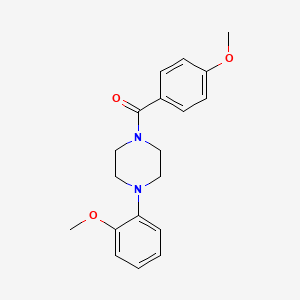 molecular formula C19H22N2O3 B5587493 1-(4-methoxybenzoyl)-4-(2-methoxyphenyl)piperazine 
