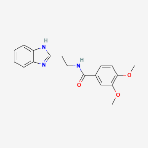 molecular formula C18H19N3O3 B5587513 N-[2-(1H-benzimidazol-2-yl)ethyl]-3,4-dimethoxybenzamide 