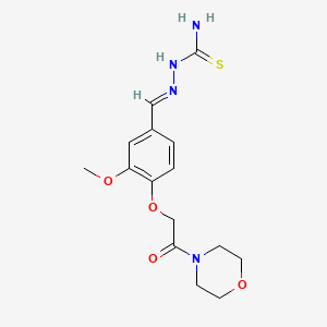molecular formula C15H20N4O4S B5587532 3-methoxy-4-[2-(4-morpholinyl)-2-oxoethoxy]benzaldehyde thiosemicarbazone 