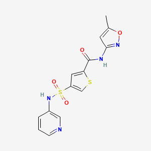 molecular formula C14H12N4O4S2 B5587557 N-(5-methyl-3-isoxazolyl)-4-[(3-pyridinylamino)sulfonyl]-2-thiophenecarboxamide 