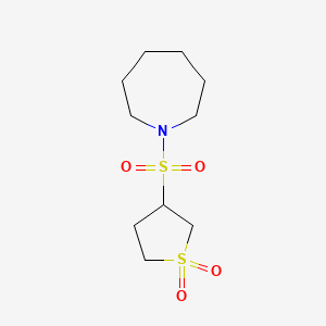 molecular formula C10H19NO4S2 B5587574 1-[(1,1-dioxidotetrahydro-3-thienyl)sulfonyl]azepane 