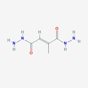 molecular formula C5H10N4O2 B055876 (E)-2-methylbut-2-enedihydrazide CAS No. 117122-49-3