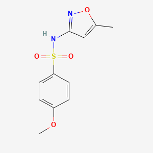 molecular formula C11H12N2O4S B5587605 4-methoxy-N-(5-methyl-3-isoxazolyl)benzenesulfonamide 