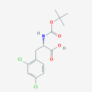 molecular formula C14H17Cl2NO4 B558768 (S)-2-((tert-Butoxycarbonyl)amino)-3-(2,4-dichlorophenyl)propanoic acid CAS No. 114873-04-0