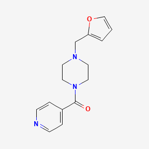 molecular formula C15H17N3O2 B5587694 1-(2-furylmethyl)-4-isonicotinoylpiperazine 