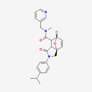 molecular formula C25H27N3O3 B5587708 (3aR*,6S*)-2-(4-异丙基苯基)-N-甲基-1-氧代-N-(吡啶-3-基甲基)-1,2,3,6,7,7a-六氢-3a,6-环氧异吲哚-7-甲酰胺 