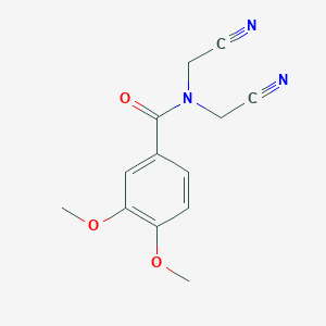 molecular formula C13H13N3O3 B5587716 N,N-bis(cyanomethyl)-3,4-dimethoxybenzamide 
