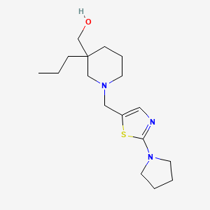 molecular formula C17H29N3OS B5587756 {3-propyl-1-[(2-pyrrolidin-1-yl-1,3-thiazol-5-yl)methyl]piperidin-3-yl}methanol 