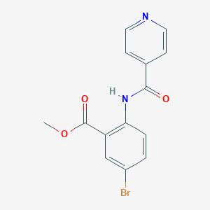 molecular formula C14H11BrN2O3 B5587762 methyl 5-bromo-2-(isonicotinoylamino)benzoate 