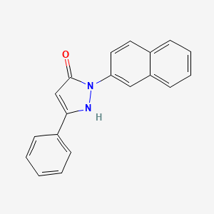 molecular formula C19H14N2O B5587778 1-(2-naphthyl)-3-phenyl-1H-pyrazol-5-ol 