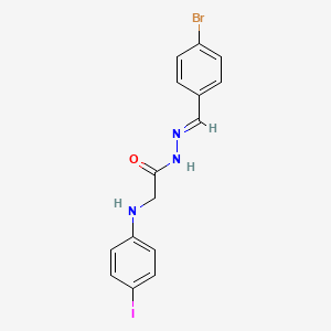 molecular formula C15H13BrIN3O B5587797 N'-(4-bromobenzylidene)-2-[(4-iodophenyl)amino]acetohydrazide 