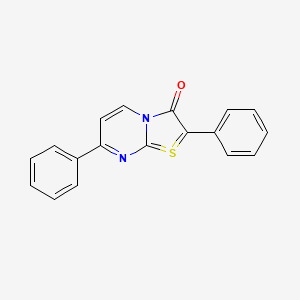 molecular formula C18H12N2OS B5587808 2,7-diphenyl[1,3]thiazolo[3,2-a]pyrimidin-4-ium-3-olate 