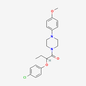 molecular formula C21H25ClN2O3 B5587813 1-[2-(4-chlorophenoxy)butanoyl]-4-(4-methoxyphenyl)piperazine 