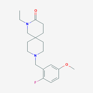 molecular formula C19H27FN2O2 B5587834 2-ethyl-9-(2-fluoro-5-methoxybenzyl)-2,9-diazaspiro[5.5]undecan-3-one 