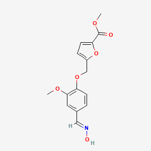 molecular formula C15H15NO6 B5587841 methyl 5-({4-[(hydroxyimino)methyl]-2-methoxyphenoxy}methyl)-2-furoate 