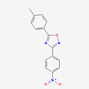 molecular formula C15H11N3O3 B5587864 5-(4-methylphenyl)-3-(4-nitrophenyl)-1,2,4-oxadiazole 