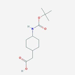 molecular formula C13H23NO4 B558787 2-(cis-4-((tert-Butoxycarbonyl)amino)cyclohexyl)acetic acid CAS No. 189153-10-4