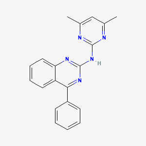 molecular formula C20H17N5 B5587886 N-(4,6-dimethyl-2-pyrimidinyl)-4-phenyl-2-quinazolinamine 