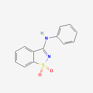 molecular formula C13H10N2O2S B5587902 N-phenyl-1,2-benzisothiazol-3-amine 1,1-dioxide CAS No. 7668-23-7
