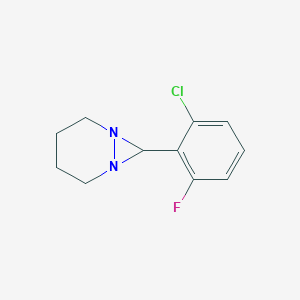 molecular formula C11H12ClFN2 B5587916 7-(2-氯-6-氟苯基)-1,6-二氮杂双环[4.1.0]庚烷 