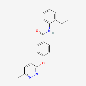 molecular formula C20H19N3O2 B5587921 N-(2-ethylphenyl)-4-[(6-methyl-3-pyridazinyl)oxy]benzamide 