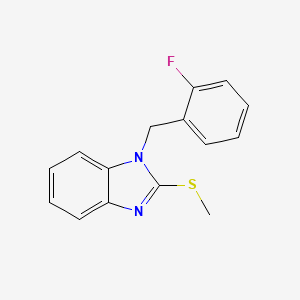 molecular formula C15H13FN2S B5587935 1-(2-fluorobenzyl)-2-(methylthio)-1H-benzimidazole 