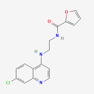 molecular formula C16H14ClN3O2 B5588049 N-{2-[(7-chloro-4-quinolinyl)amino]ethyl}-2-furamide 