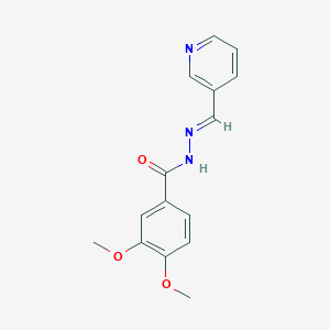 molecular formula C15H15N3O3 B5588063 3,4-dimethoxy-N'-(3-pyridinylmethylene)benzohydrazide 