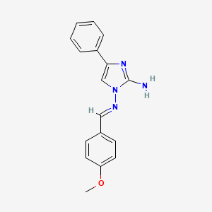 molecular formula C17H16N4O B5588080 N~1~-(4-甲氧基亚苄基)-4-苯基-1H-咪唑-1,2-二胺 