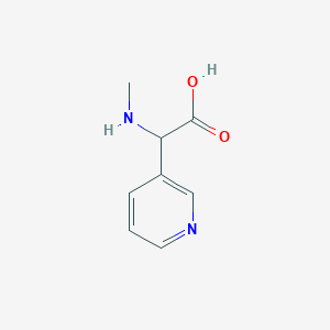 molecular formula C8H10N2O2 B055881 (Methylamino)(pyridin-3-yl)acetic acid CAS No. 115200-98-1