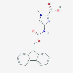 molecular formula C20H17N3O4 B558813 4-(Fmoc-氨基)-1-甲基-1H-咪唑-2-羧酸 CAS No. 252206-28-3