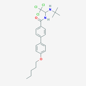 molecular formula C24H31Cl3N2O2 B5588136 N-[1-(tert-butylamino)-2,2,2-trichloroethyl]-4'-(pentyloxy)-4-biphenylcarboxamide 