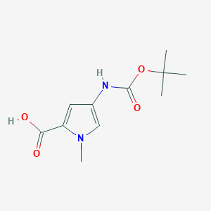 molecular formula C11H16N2O4 B558814 4-((tert-Butoxycarbonyl)amino)-1-methyl-1H-pyrrole-2-carboxylic acid CAS No. 77716-11-1