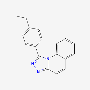 molecular formula C18H15N3 B5588173 1-(4-ethylphenyl)[1,2,4]triazolo[4,3-a]quinoline 