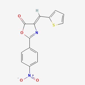 molecular formula C14H8N2O4S B5588248 2-(4-硝基苯基)-4-(2-噻吩基亚甲基)-1,3-恶唑-5(4H)-酮 