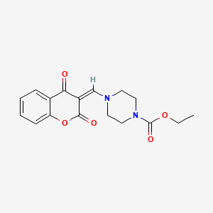 molecular formula C17H18N2O5 B5588273 ethyl 4-[(2,4-dioxo-2H-chromen-3(4H)-ylidene)methyl]-1-piperazinecarboxylate 