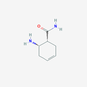 molecular formula C7H12N2O B055883 cis-2-Amino-4-cyclohexene-1-carboxamide CAS No. 111302-96-6