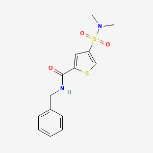 molecular formula C14H16N2O3S2 B5588315 N-benzyl-4-[(dimethylamino)sulfonyl]-2-thiophenecarboxamide 