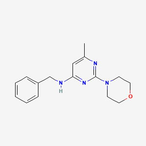 molecular formula C16H20N4O B5588325 N-benzyl-6-methyl-2-(4-morpholinyl)-4-pyrimidinamine 